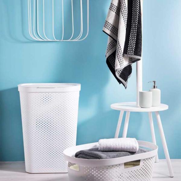 Coș pentru rufe Curver Infinity Recycled 60 l/ Plastic/ White photo 3