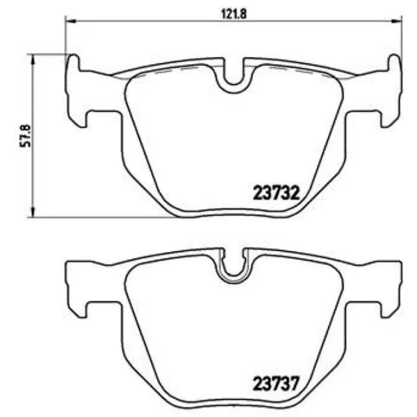 Тормозные колодки Brembo P 06 033 задние/ дисковые photo 4 Тормозные колодки Brembo P 06 033 задние/ дисковые photo 4