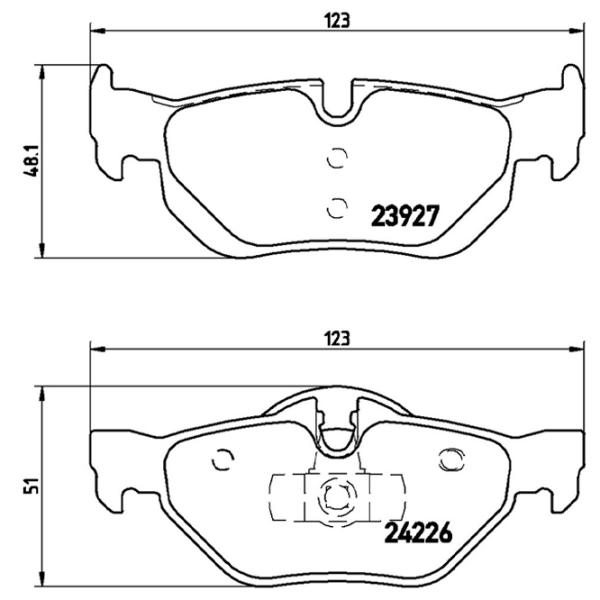 Тормозные колодки Brembo P 06 038 задние/ дисковые photo 5 Тормозные колодки Brembo P 06 038 задние/ дисковые photo 5