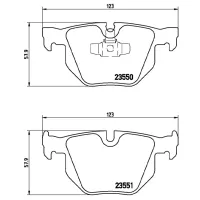 Plăcuțe de frână Brembo P 06 039 spate/ disk photo 4