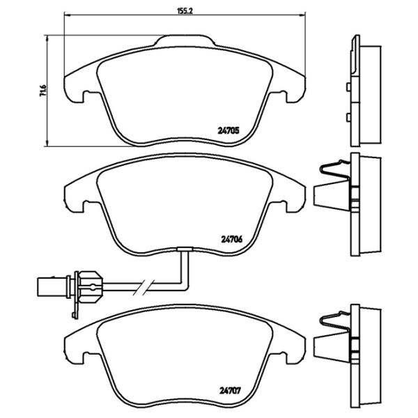 Тормозные колодки Brembo P 85 113 передние/ дисковые photo 4 Тормозные колодки Brembo P 85 113 передние/ дисковые photo 4