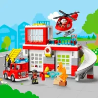 Constructor LEGO Fire Station & Helicopter Pompieri/ Multicolor photo 7