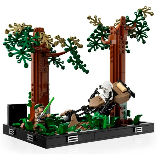 Constructor LEGO Lego Star Wars: Endor Speeder Chase Diorama Scenă din film/ Multicolor photo 3