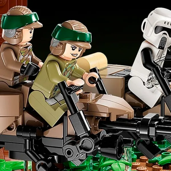 Constructor LEGO Lego Star Wars: Endor Speeder Chase Diorama Scenă din film/ Multicolor photo 7