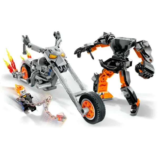 Constructor LEGO Ghost Rider Mech & Bike Personaj de desene animate/ Multicolor photo 5