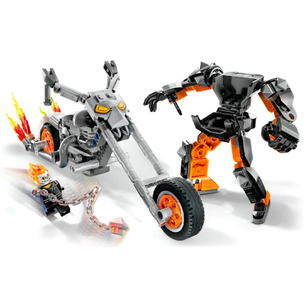 Constructor LEGO Ghost Rider Mech & Bike Personaj de desene animate/ Multicolor photo 5