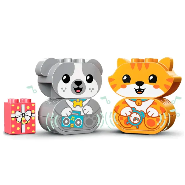 Constructor LEGO My First Puppy & Kitten With Sounds Animale/ Multicolor photo 4