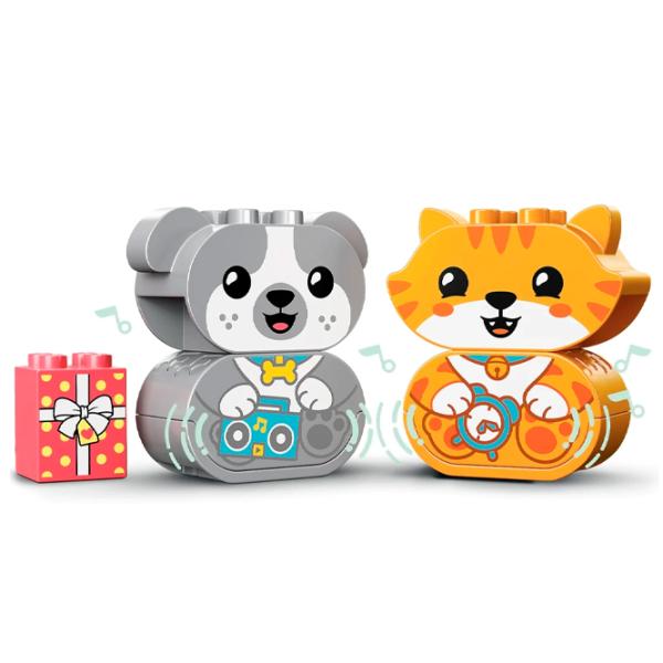 Constructor LEGO My First Puppy & Kitten With Sounds Animale/ Multicolor photo 4
