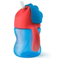 Sticluță cu pai Philips SCF796/ 01 200 ml 9 luni/ Plastic/ Blue photo 2