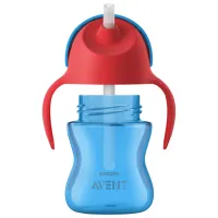 Sticluță cu pai Philips SCF796/ 01 200 ml 9 luni/ Plastic/ Blue photo 3