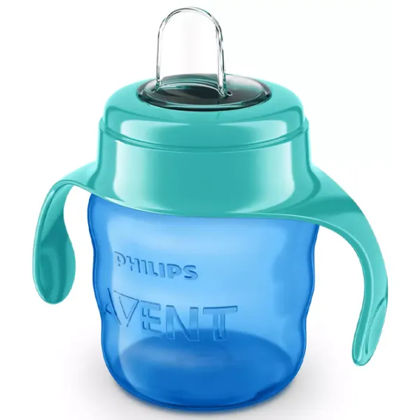 Sticluță cu pai Philips SCF551/ 05 200 ml 6 luni/ Polipropilenă/ Blue photo 2