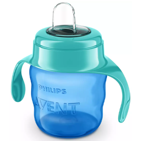 Sticluță cu pai Philips SCF551/ 05 200 ml 6 luni/ Polipropilenă/ Blue photo 2