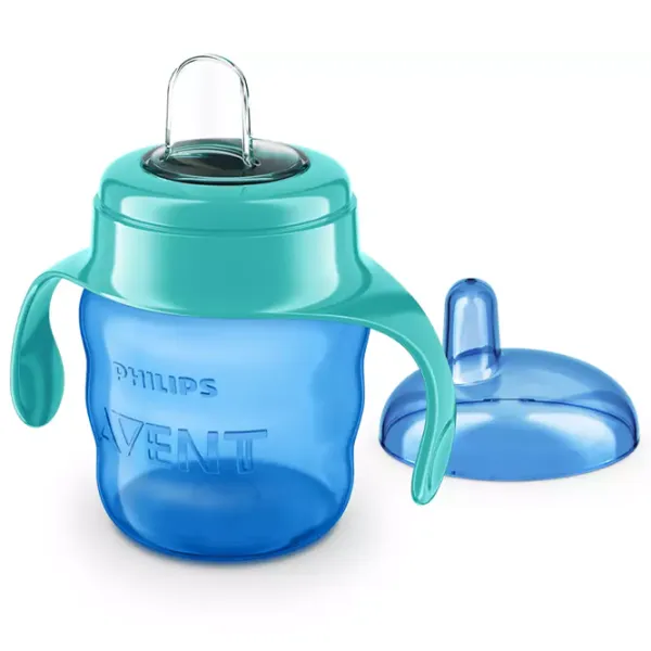 Sticluță cu pai Philips SCF551/ 05 200 ml 6 luni/ Polipropilenă/ Blue photo 3