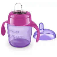 Sticluță cu pai Philips SCF551/ 03 200 ml 6 luni/ Polipropilenă/ Purple photo 3