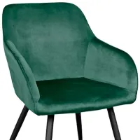 Scaun de bucătărie DecoPrim Airis Catifea/ Green Black photo 2