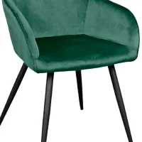 Scaun de bucătărie DecoPrim Airis Catifea/ Green Black photo 3