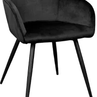 Scaun de bucătărie DecoPrim Airis Catifea/ Black Black photo 3