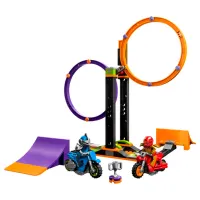 Constructor LEGO Spinning Stunt Challenge Motocicletă/ Multicolor photo 2