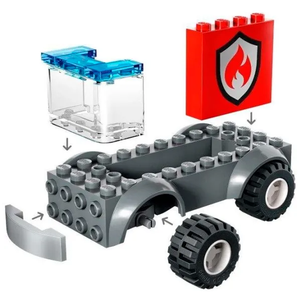 Конструктор LEGO Fire Station and Fire Truck Пожарные/ Разноцветный photo 7