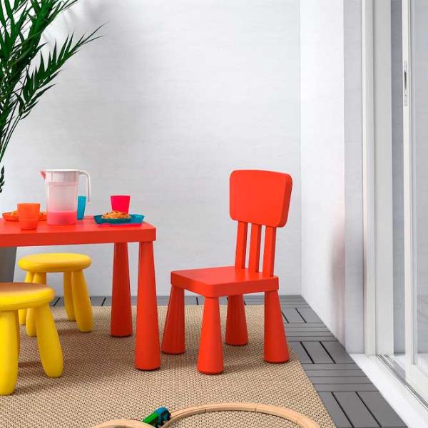 Scaun de gradina pentru copii Ikea Mammut Plastic/ Plastic/ Red photo 2
