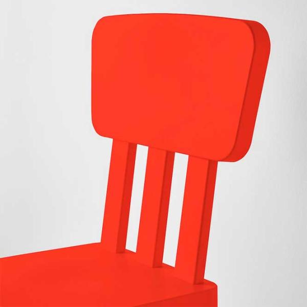 Scaun de gradina pentru copii Ikea Mammut Plastic/ Plastic/ Red photo 3
