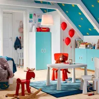 Детский садовый стул Ikea Mammut Пластик/ Пластик/ Красный photo 4