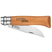 Cuțit Opinel Carbon Steel Wood Nr. 8 113080 de buzunar/ XC90 photo 2