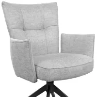 Scaun de bucătărie DecoPrim Blanc Plus Stofă/ Light Gray photo 2