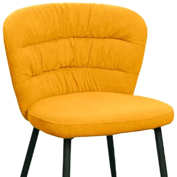 Scaun de bucătărie DecoPrim Escada Velvet/ Yellow photo 2 Scaun de bucătărie DecoPrim Escada Velvet/ Yellow photo 2