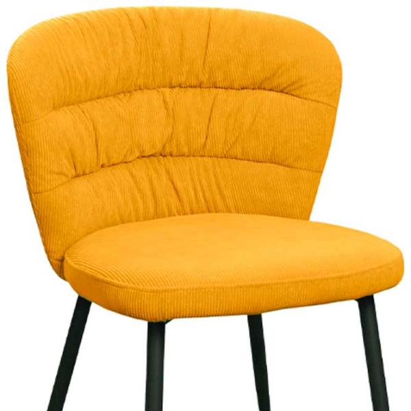 Scaun de bucătărie DecoPrim Escada Velvet/ Yellow photo 2 Scaun de bucătărie DecoPrim Escada Velvet/ Yellow photo 2