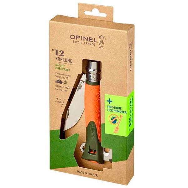 Нож Opinel Explore Green Tick Remover N12 охотничий/ Sandvik 12C27 photo 4