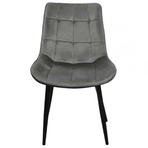 Кухонный стул DecoPrim Hans Бархат/ Тёмно-серый Черный photo 2