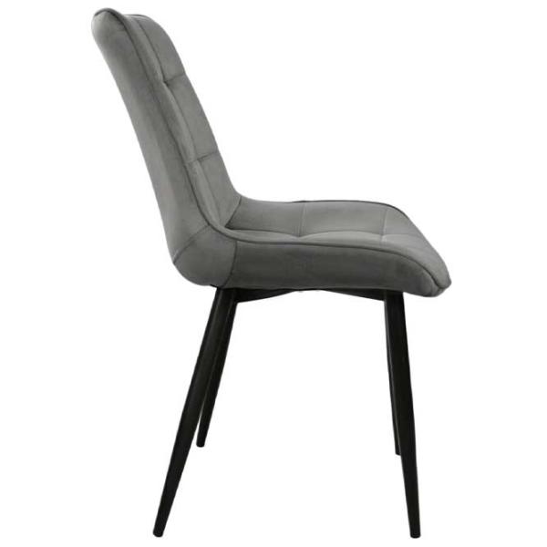 Кухонный стул DecoPrim Hans Бархат/ Тёмно-серый Черный photo 3