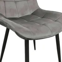 Scaun de bucătărie DecoPrim Hans Catifea/ Dark Gray Black photo 5