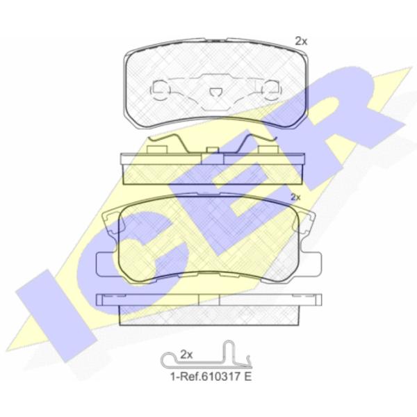 Plăcuțe de frână Icer 181375 spate/ disk photo 2 Plăcuțe de frână Icer 181375 spate/ disk photo 2