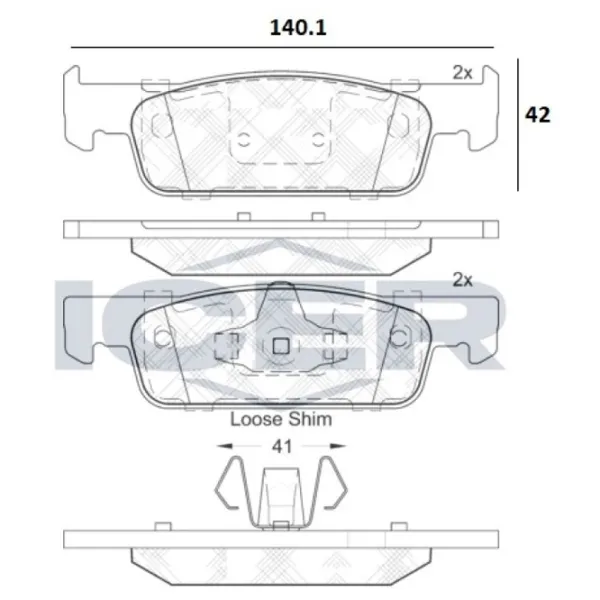 Plăcuțe de frână Icer 182115 față/ disk photo 2