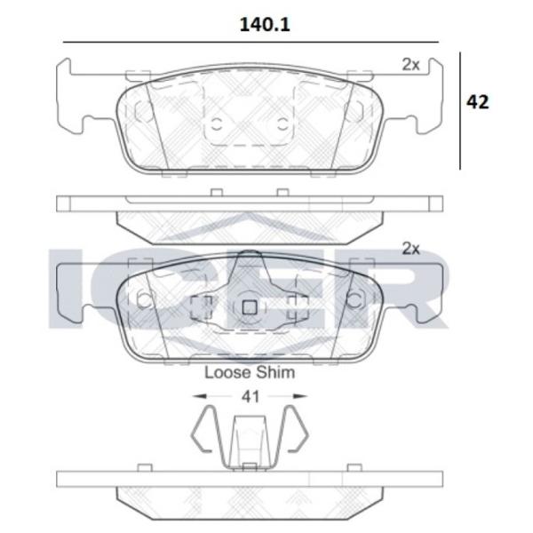 Plăcuțe de frână Icer 182115 față/ disk photo 2