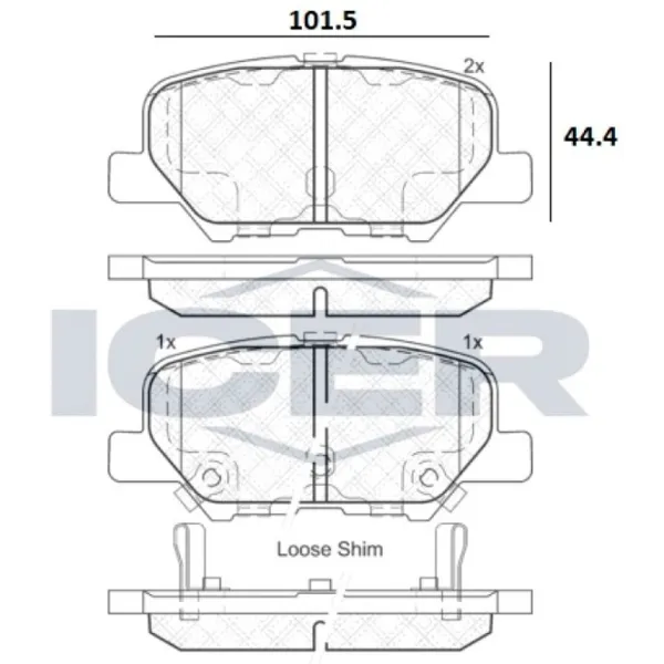 Тормозные колодки Icer 182118 задние/ дисковые photo 2 Тормозные колодки Icer 182118 задние/ дисковые photo 2