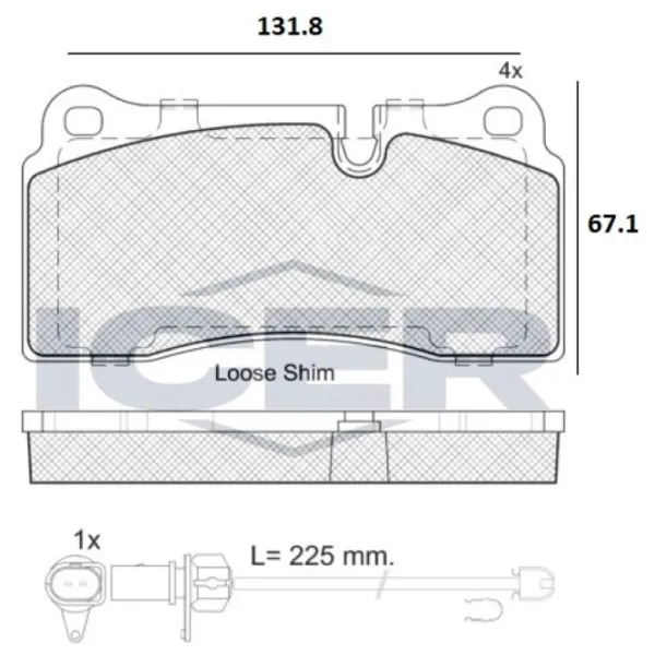 Тормозные колодки Icer 182121-203 задние/ дисковые photo 2