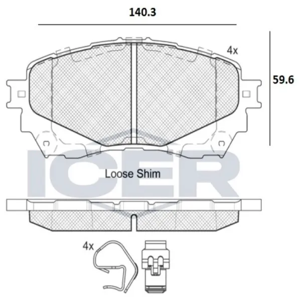 Тормозные колодки Icer 182126 передние/ дисковые photo 2 Тормозные колодки Icer 182126 передние/ дисковые photo 2