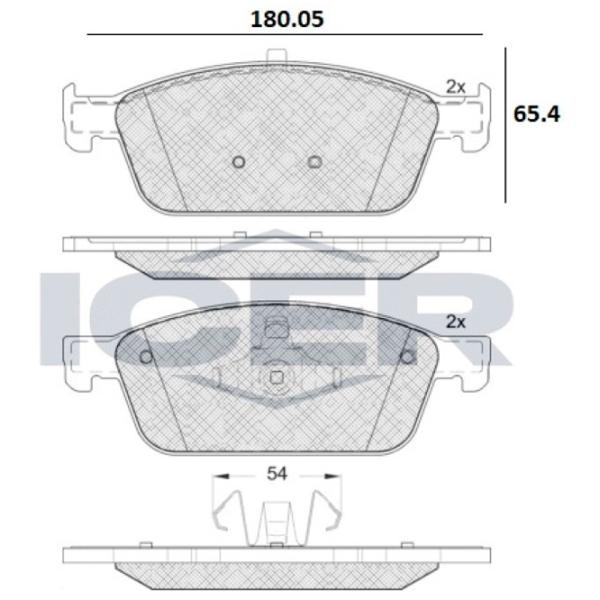 Тормозные колодки Icer 182134 передние/ дисковые photo 2