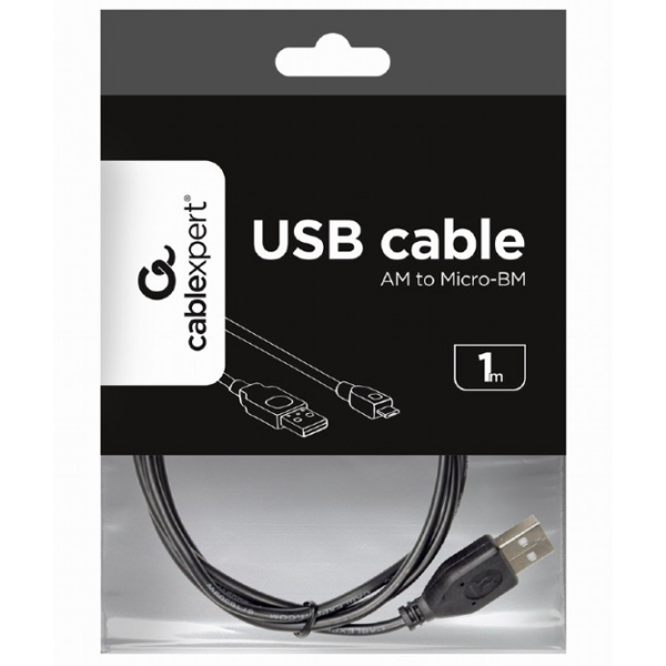 Cablu de date Cablexpert USB Type-A + USB Type-B 1 m/ Black photo 5