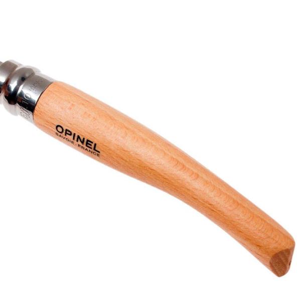 Нож Opinel Slim Beech Wood Nr. 10 рыбацкий/ Sandvik 12C27 photo 3