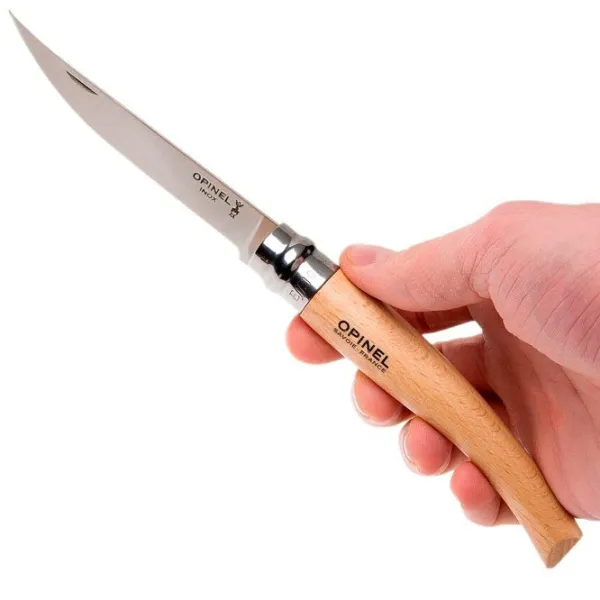 Нож Opinel Slim Beech Wood Nr. 10 рыбацкий/ Sandvik 12C27 photo 6