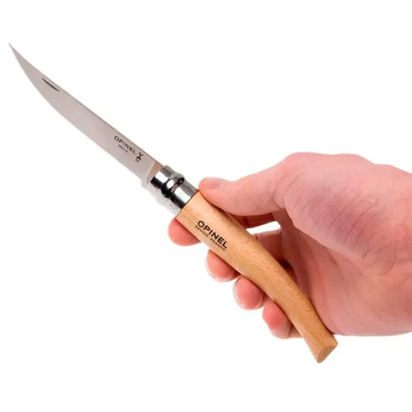 Нож Opinel Slim Olive Nr. 10 рыбацкий/ Sandvik 12C27 photo 6