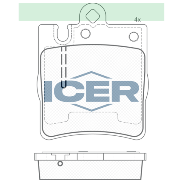 Plăcuțe de frână Icer 181312-202 spate/ disk photo 2 Plăcuțe de frână Icer 181312-202 spate/ disk photo 2