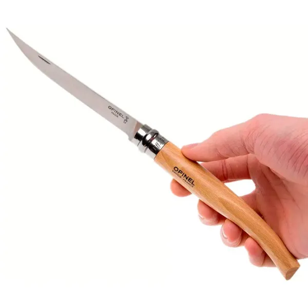 Cuțit Opinel Slim Padauk Mirror blade N12/ 6 pentru pescuit/ Sandvik 12C27 photo 5