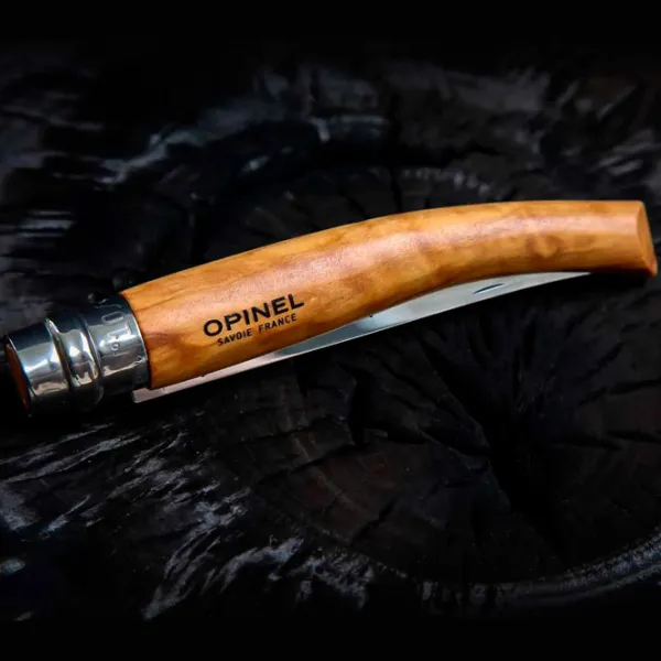Cuțit Opinel Slim Padauk Mirror blade N12/ 6 pentru pescuit/ Sandvik 12C27 photo 6