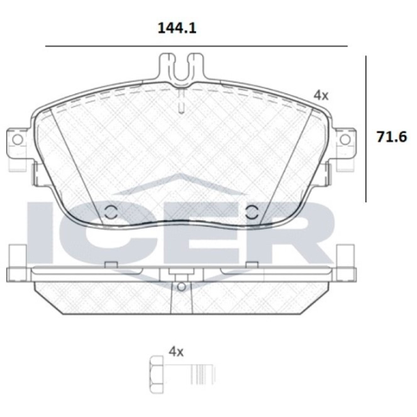 Plăcuțe de frână Icer 182061 față/ disk photo 2 Plăcuțe de frână Icer 182061 față/ disk photo 2