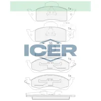 Plăcuțe de frână Icer 181276 față/ disk photo 2